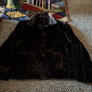 Vintage Brown Faux Fur Coat